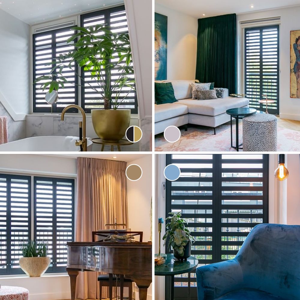 Kleurcombinatie opties van aluminium shutters van Fractions